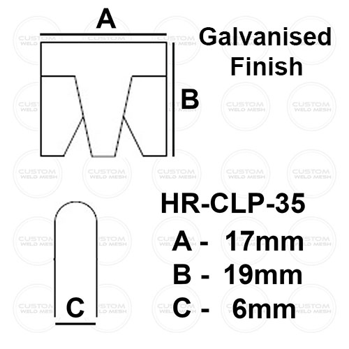 Hartco HR-CLP-35 galvanised finish clinch clips mattress clips uk made 